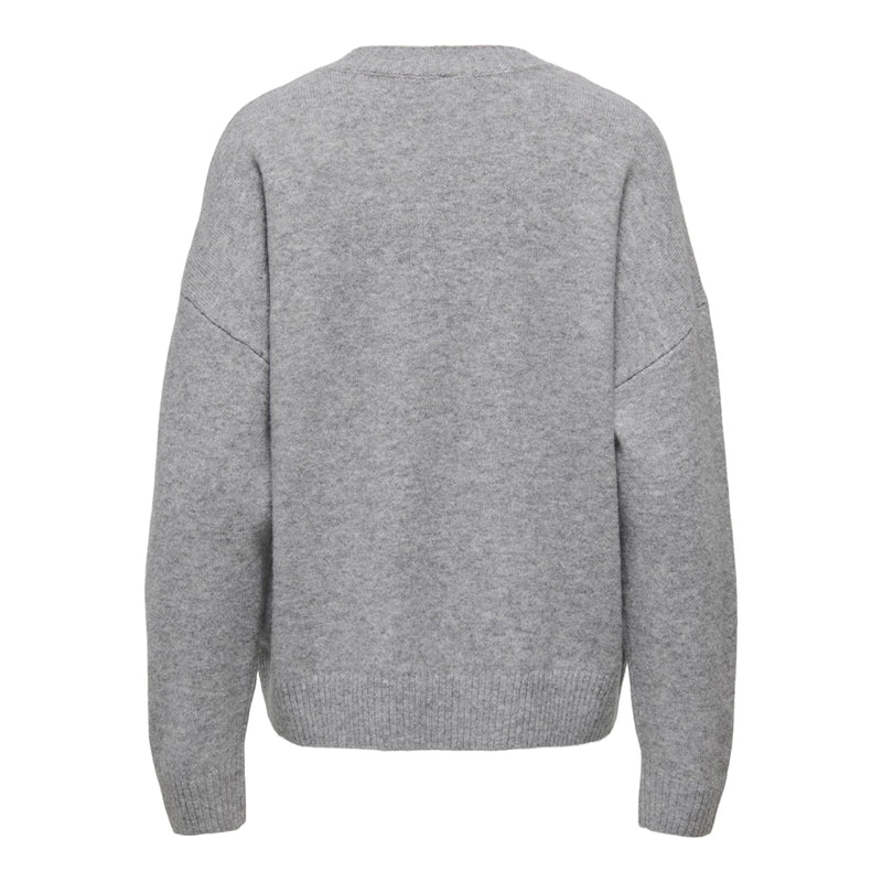 ONLY Only dame strik ONLRENE Knit Medium grey melange