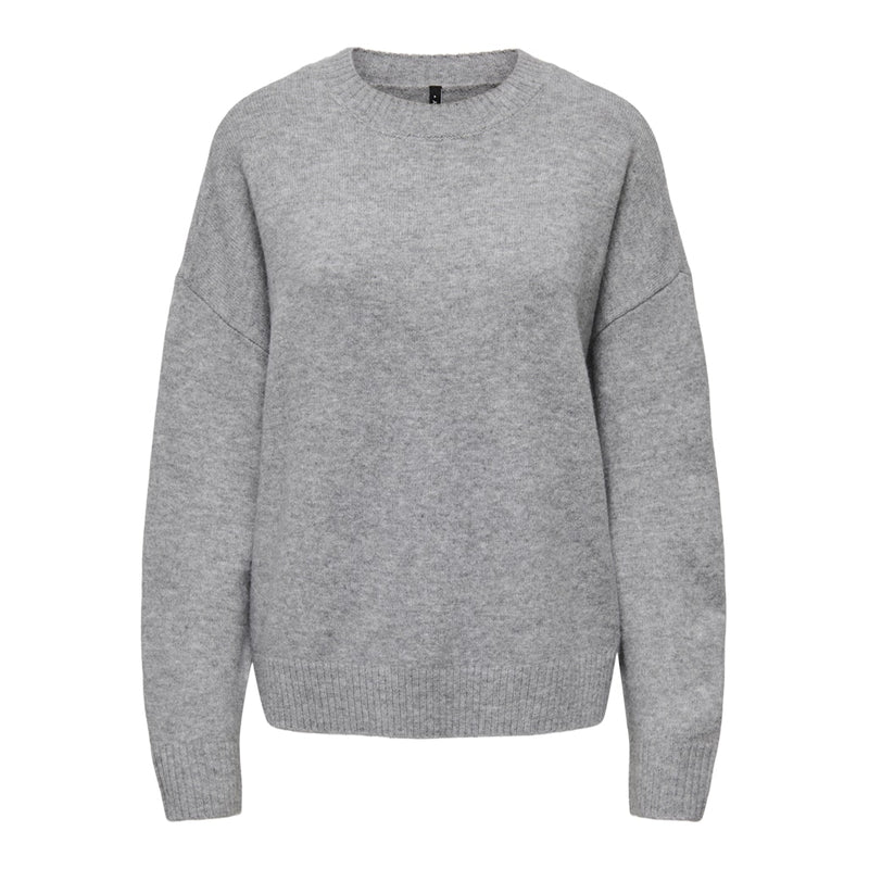 ONLY Only dame strik ONLRENE Knit Medium grey melange