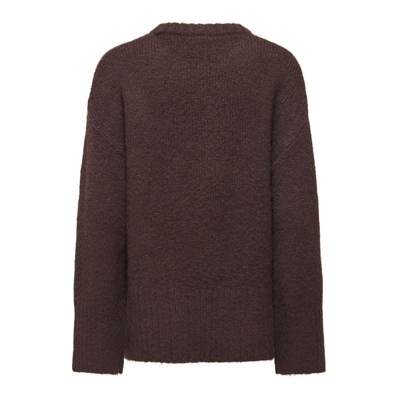 ONLY Only dame strik trøje ONLMAGGIE Knit Seal Brown