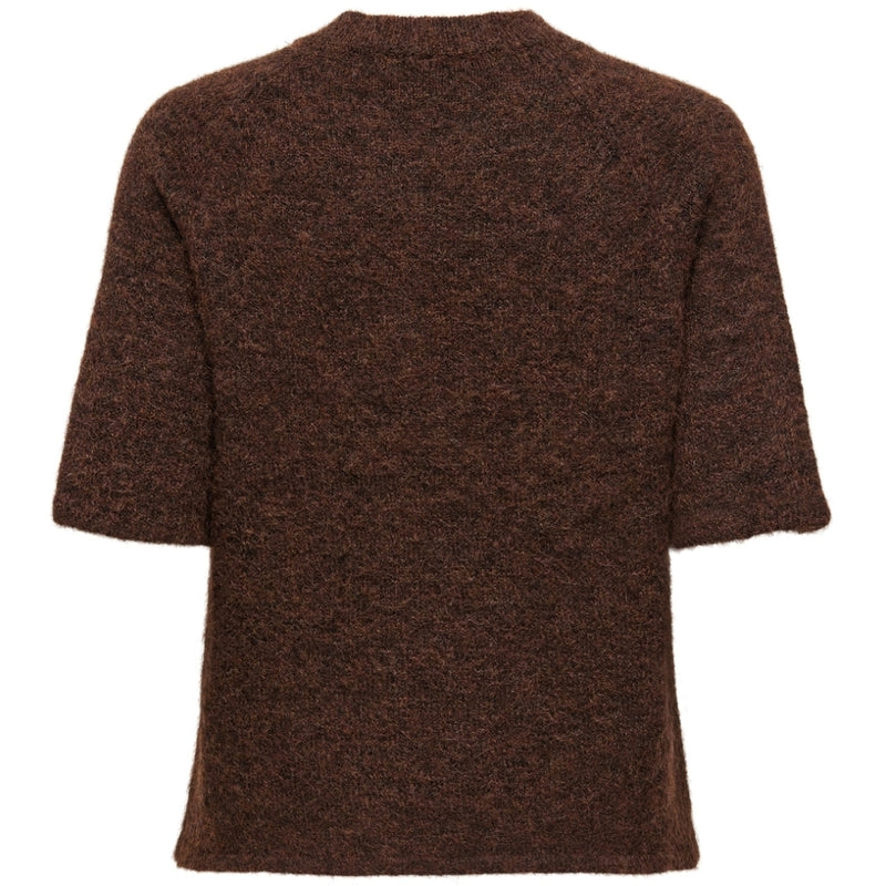 ONLY Only dame striktrøje ONLAZU Knit Seal Brown
