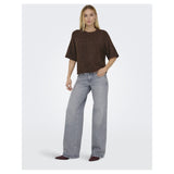 ONLY Only dame striktrøje ONLAZU Knit Seal Brown