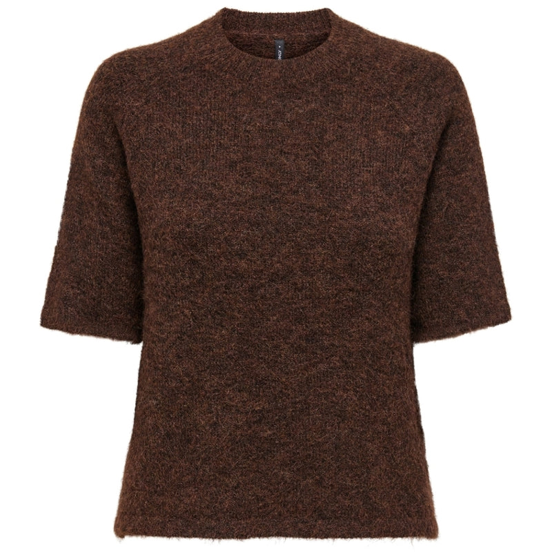 ONLY Only dame striktrøje ONLAZU Knit Seal Brown