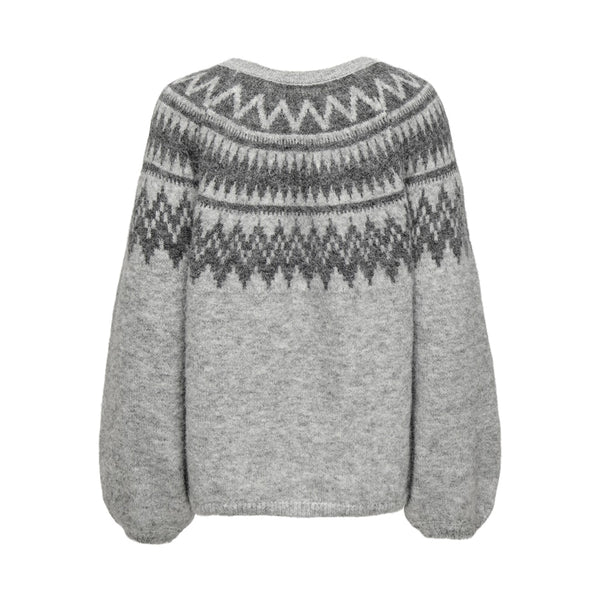 ONLY Only dame striktrøje ONLREYKJA Knit Light Grey Melange