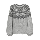 ONLY Only dame striktrøje ONLREYKJA Knit Light Grey Melange