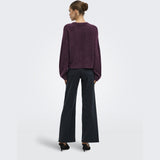 ONLY Only dame striktrøje ONLSIMONI Pullover Mauve Wine MELANGE