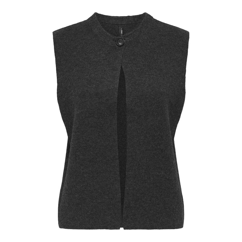 ONLY Only dame vest ONLANNELI Vest Dark grey melange