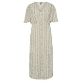 PIECES PIECES DAME KJOLE PCTAITLYN Dress Birch Striped Flower