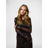 PIECES PIECES Dame Kjole PCOffia Restudsalg Delicioso Black Satin Band