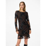 PIECES PIECES Dame Kjole PCOffia Dress Delicioso Black Satin Band