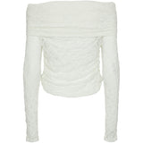 PIECES PIECES X DITTE ESTRUP X CILLE FJORD PCGAYA OFF SHOULDER TOP Blouse Cloud Dancer