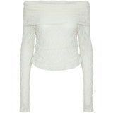 PIECES PIECES X DITTE ESTRUP X CILLE FJORD PCGAYA OFF SHOULDER TOP Blouse Cloud Dancer