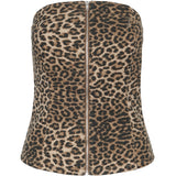 PIECES PIECES X DITTE ESTRUP X CILLE FJORD PCGINGER TOP Top Black LEO DENIM