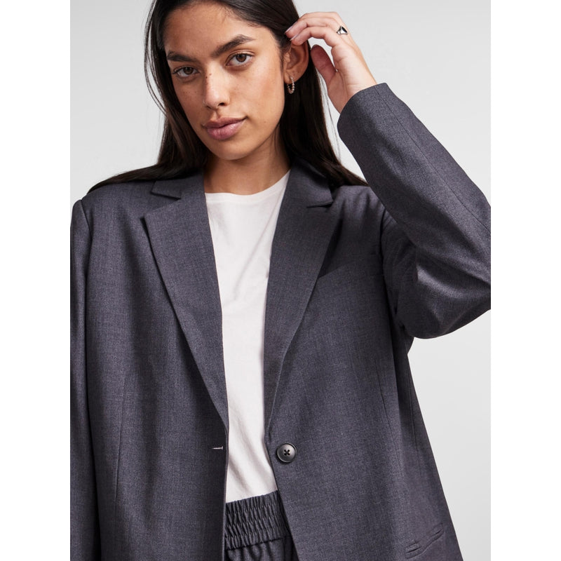 PIECES PIECES dame blazer PCLUISA Restudsalg Grey Melange