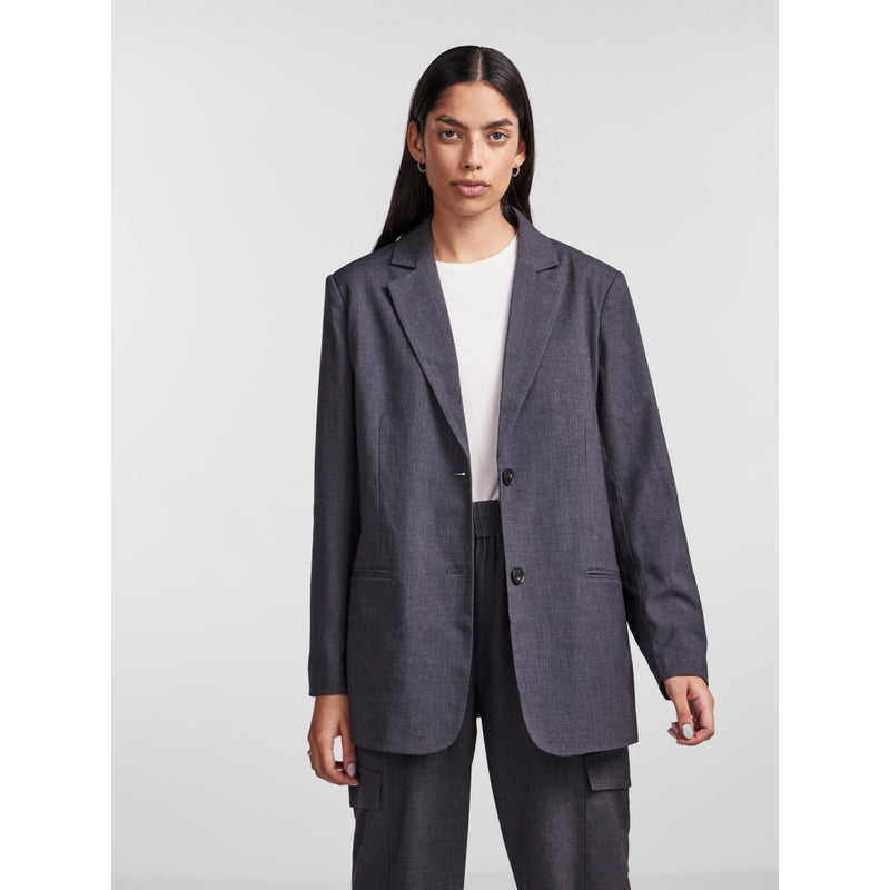 PIECES PIECES dame blazer PCLUISA Restudsalg Grey Melange