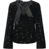 PIECES PIECES dame bluse PCKAM Blouse Black Black sequins