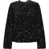 PIECES PIECES dame bluse PCKAM Blouse Black Black sequins