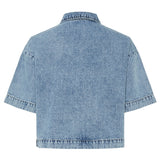 PIECES PIECES dame bluse PCKENYA Blouse Medium blue denim