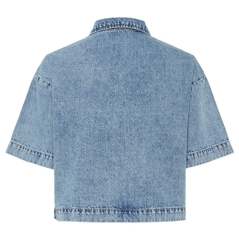 PIECES PIECES dame bluse PCKENYA Blouse Medium blue denim