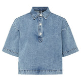 PIECES PIECES dame bluse PCKENYA Blouse Medium blue denim