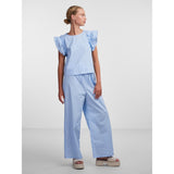 PIECES PIECES dame bukser PCJULLA Restudsalg Cornflower Blue WHITE