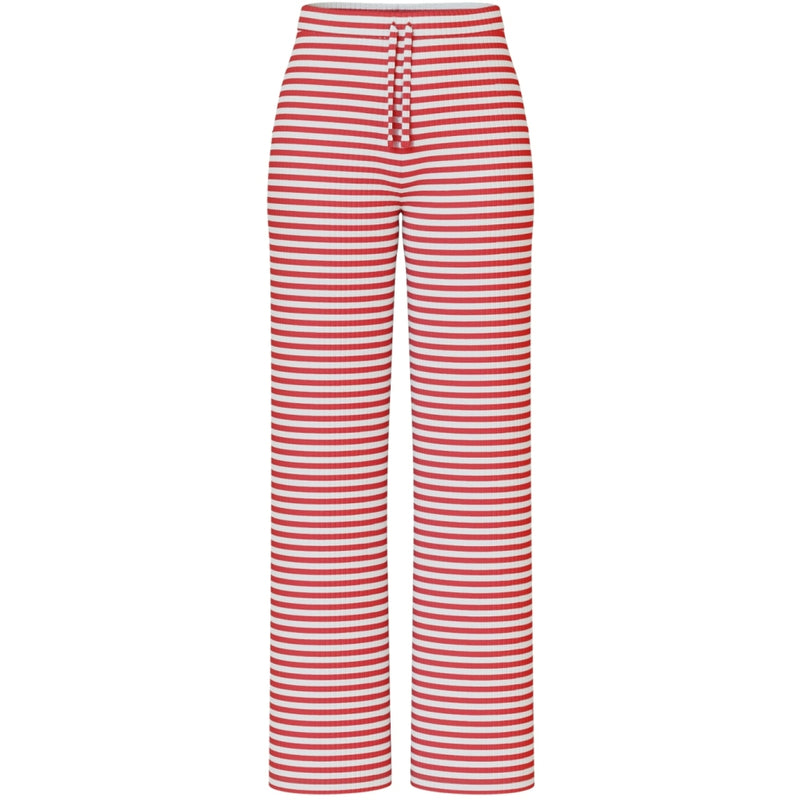 PIECES PIECES dame bukser PCLAYA Pant Bright White High risk red