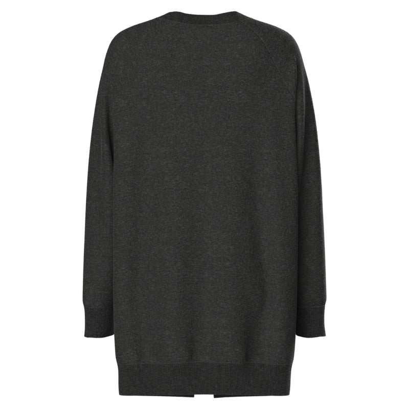 PIECES PIECES dame cardigan PCNATALIE Cardigan Dark grey melange