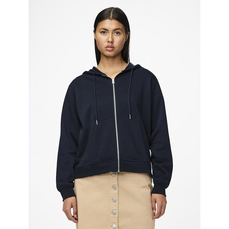 PIECES PIECES dame hoodie PCCHILLI Sweatshirt Sky Captain