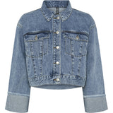 PIECES PIECES dame jakke PCSALLY Jacket Medium blue denim