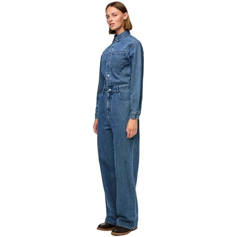 PIECES PIECES dame jumpsuit PCADINA Jumpsuit Medium blue denim