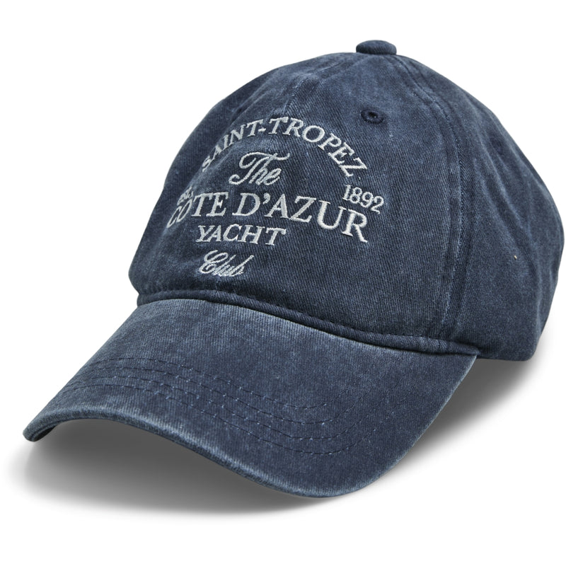 PIECES PIECES dame kasket PCLIHILDA Hats Bel Air Blue Detail The cote D'Azur yatch