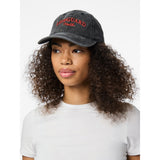 PIECES PIECES dame kasket PCLIHILDA Hats Dark Grey Denim Detail Lifeguard