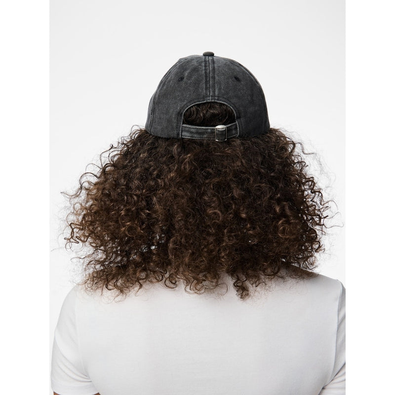 PIECES PIECES dame kasket PCLIHILDA Hats Dark Grey Denim Detail Lifeguard