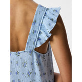 PIECES PIECES dame kjole PCFLORA Dress Cashmere Blue BLUE FLOWERS