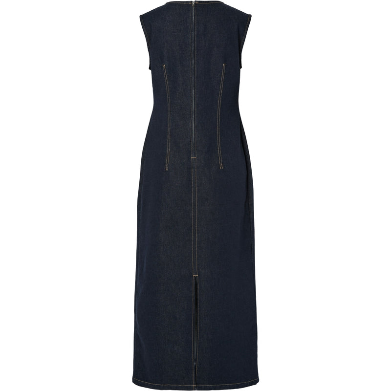 PIECES PIECES dame kjole PCFRANNA Dress Dark Blue Denim