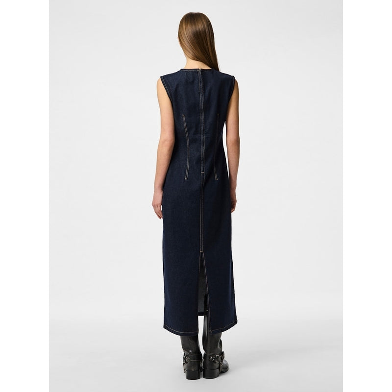 PIECES PIECES dame kjole PCFRANNA Dress Dark Blue Denim