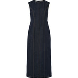 PIECES PIECES dame kjole PCFRANNA Dress Dark Blue Denim