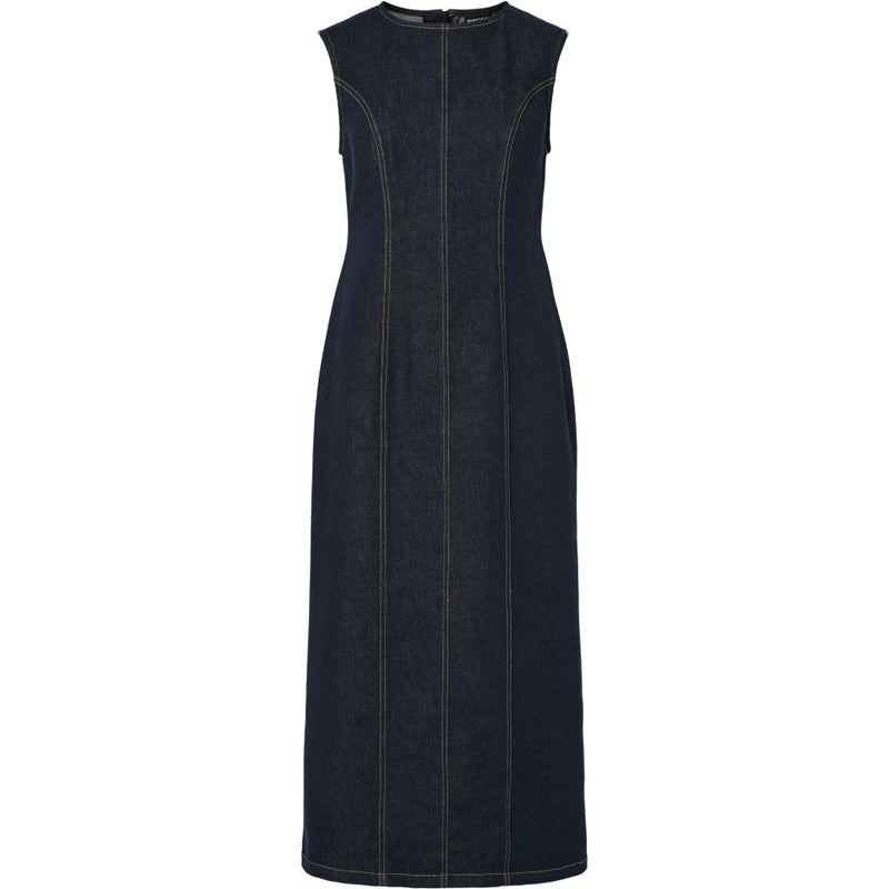 PIECES PIECES dame kjole PCFRANNA Dress Dark Blue Denim