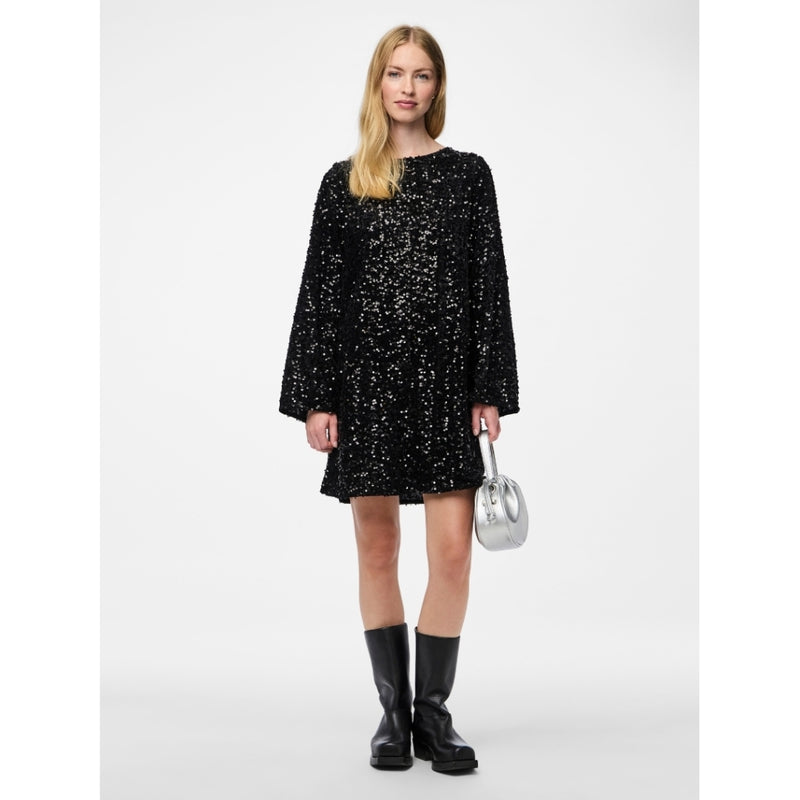 PIECES PIECES dame kjole PCKAM Dress Black Black sequins