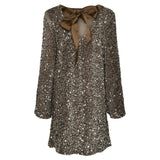 PIECES PIECES dame kjole PCKAM Dress Morel Silver sequins