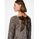 PIECES PIECES dame kjole PCKAM Dress Morel Silver sequins