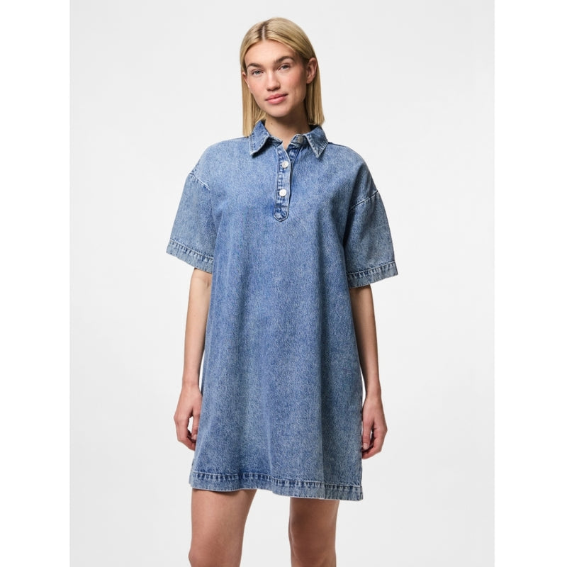 PIECES PIECES dame kjole PCKENYA Dress Medium blue denim