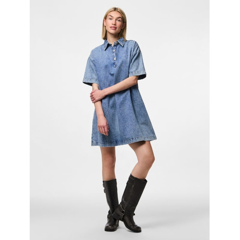 PIECES PIECES dame kjole PCKENYA Dress Medium blue denim