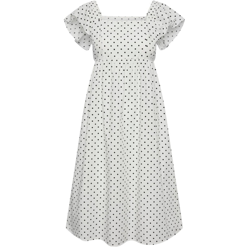 PIECES PIECES dame kjole PCMALOU Dress Bright White Black Dots