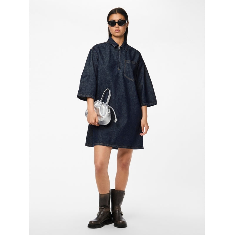 PIECES PIECES dame kjole PCNEVIN Dress Dark Blue Denim