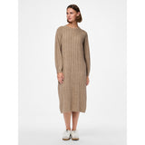 PIECES PIECES dame kjole PCMAGGY Dress Taupe Gray