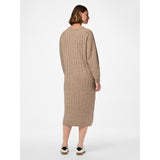 PIECES PIECES dame kjole PCMAGGY Dress Taupe Gray