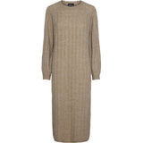 PIECES PIECES dame kjole PCMAGGY Dress Taupe Gray