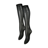 PIECES PIECES dame knæstrømper PCMOVIA Socks Black 2 PACK Black-Black