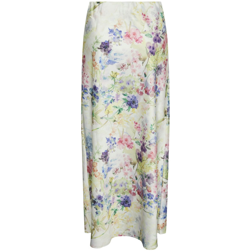 PIECES PIECES dame nederdel PCMARI Skirt Cloud Dancer FLOWERS