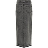 PIECES PIECES dame nederdel PCNORA Restudsalg Grey Denim